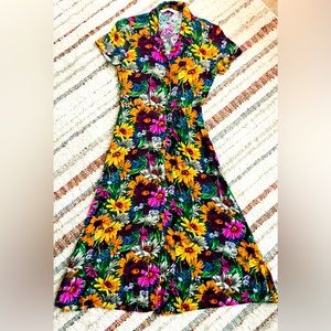 Zara Trafulac Collection Floral Midi Dress